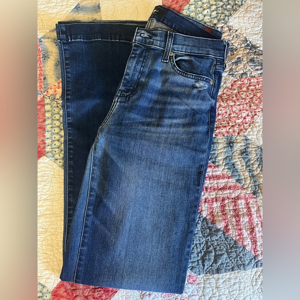 7FAMK Dark Wash Dojo Trousers